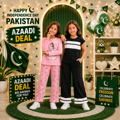 Pink Princess Set + Black Sando Set  (Pack of 2) D25