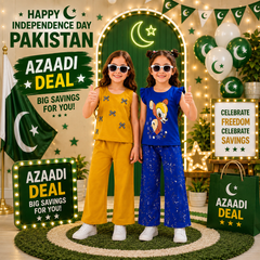 Yellow Riboon Set + Blue Cute Girl  (Pack of 2) D1