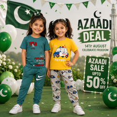 Polo Graphic T-Shirt & Jogger Set & Police Patrol Printed T-Shirt & Trouser Set  ( Pack of two ) D39
