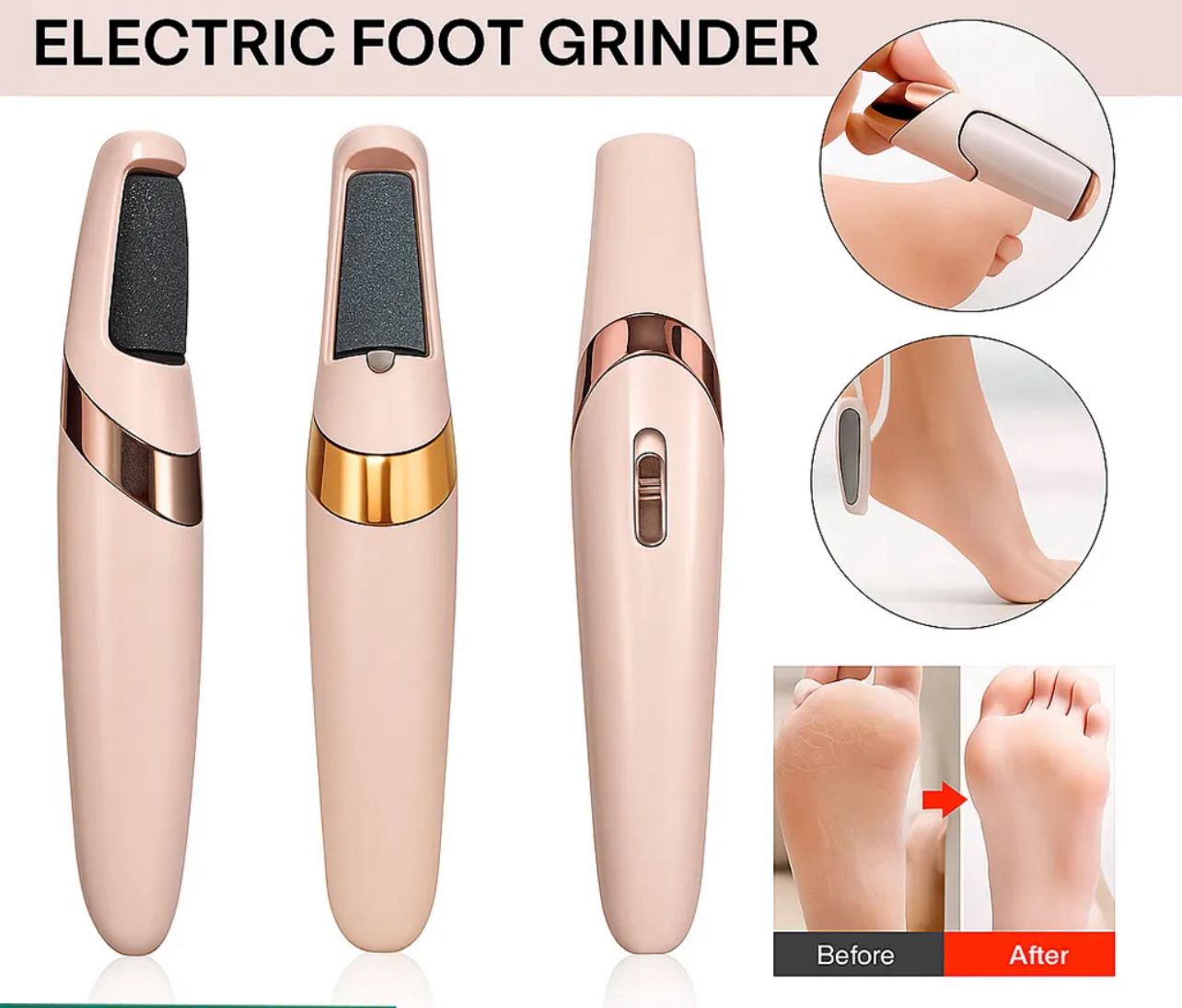 Electric Foot File & Callus Remover – Professional Pedicure Tool Flawless Pedi Machine