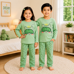 Green Cheeta pjama Printed Kids Wear