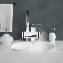 Electric Instant Water Heating Tap with LED Temperature Display Hot Water Faucet Shopcify