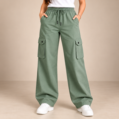 Korean Baggy 6-Pocket Trouser Commando Green - Female