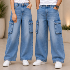 Baggy 6 Pocket Denim Jeans – Unisex