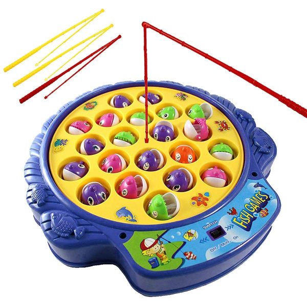 Magnetic Fish Catching With Rod | Fishing Game Toy For Kids (random Color)