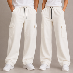 Oatmeal Baggy 5 Pocket Trousers –  Unisex