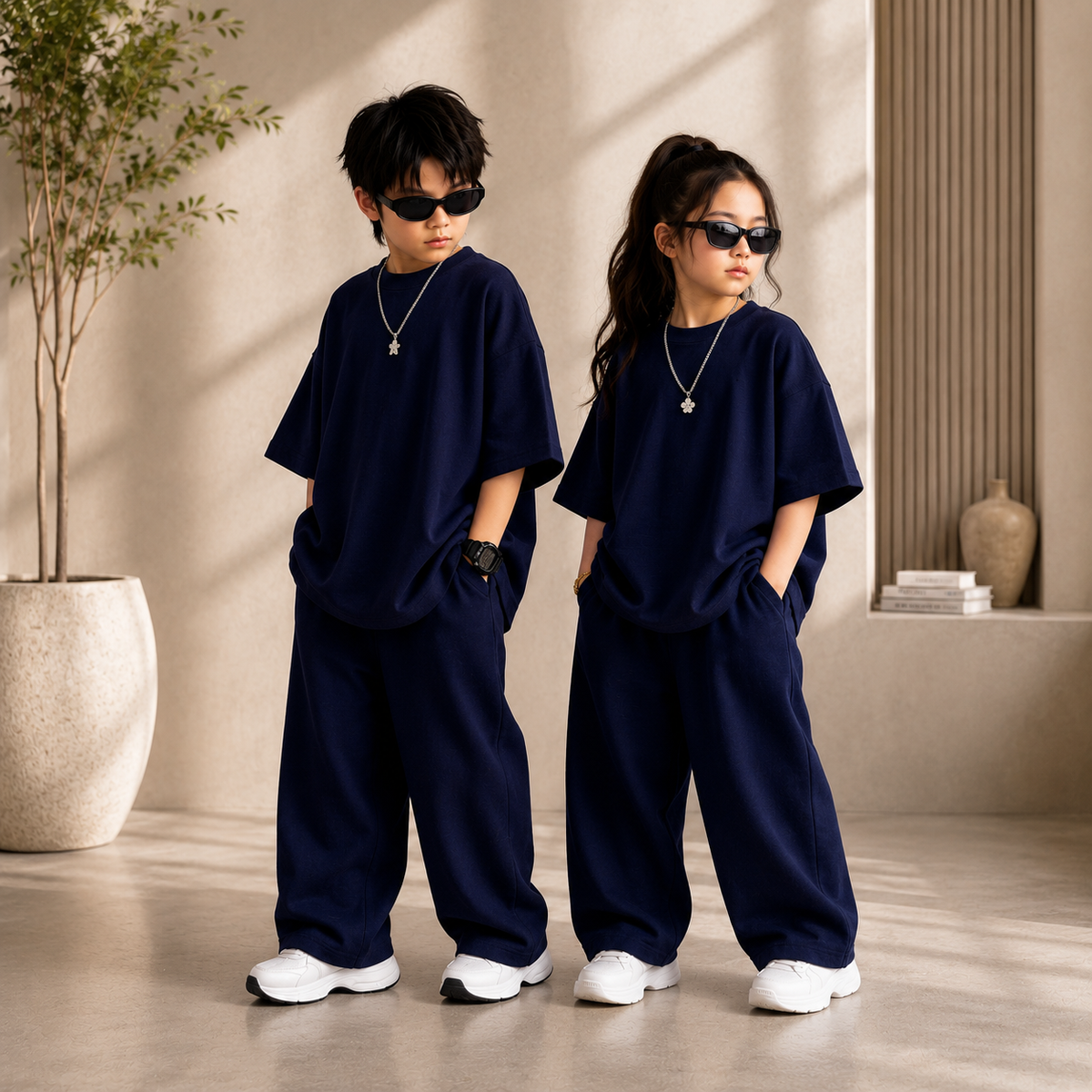 Blue  Kids Baggy Co-Ord Set – Premium Casual Wear for Boys (1-10 Years)