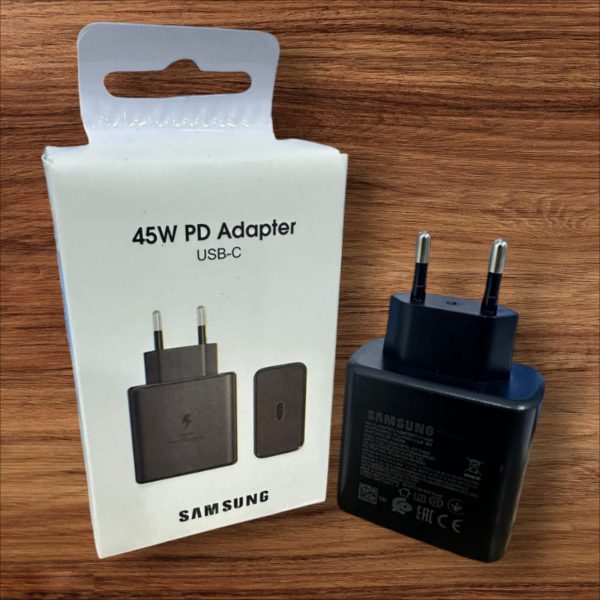 Samsung 45w Pd Super Fast Charger A+ Quality – Travel Adapter (black)