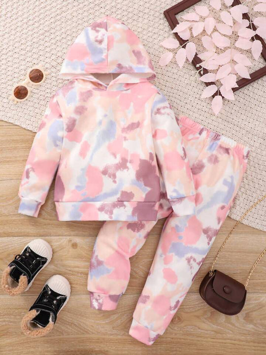 Baby/boy softie color cloudy tie dye fleece tracksuit