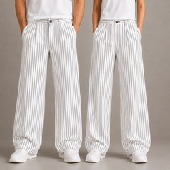 Baggy 4-Pocket Striped Pants – Unisex